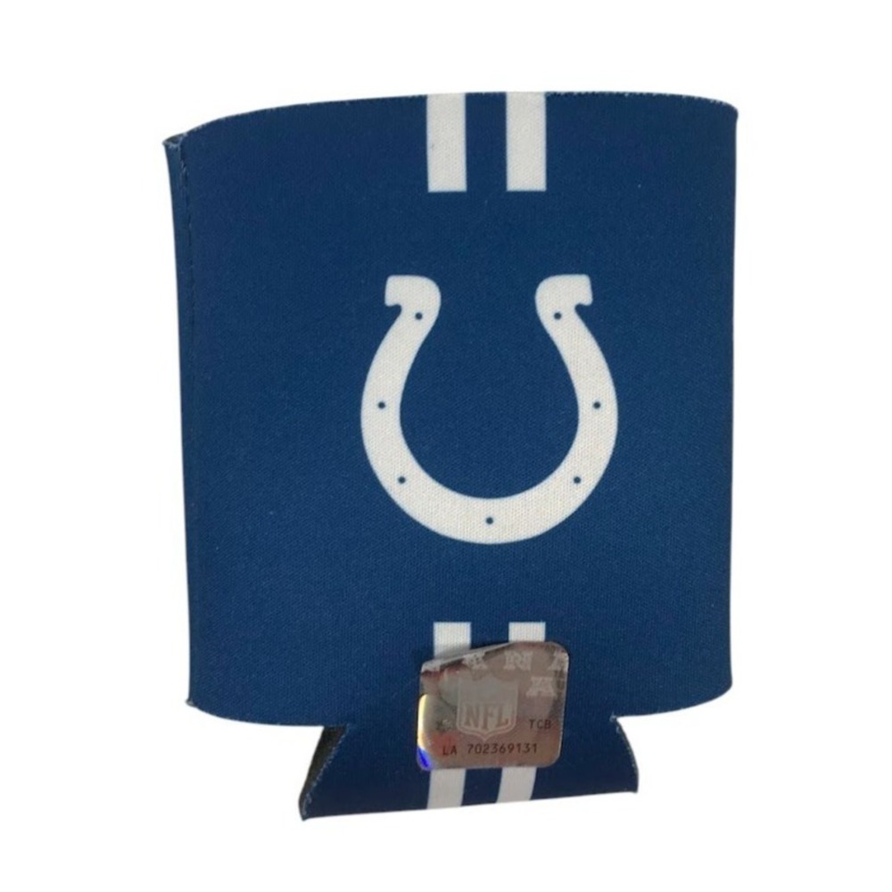 NFL Indianapolis Colts Can Cooler Sleeve Blue For The Shoe Horseshoe Logo